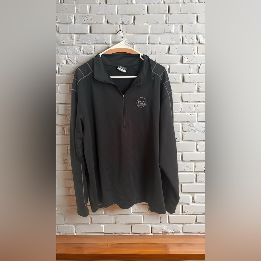 Nike Pullover Men's XL Dri-Fit, Classic Half Zip, PCA Logo, Long Sleeve, Black